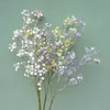 6st 3 gafflar Baby's Breath Artificial Flowers Bud For Home Decor Garden Party Bridal Bouquet Wedding Layout Plastic Fake Flowers Gypsophila