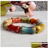 Autres Home Garden Beade Céramique Bijoux Fleur Glaze Bracelet Dames National Wind FB030 Mélange Ordre 20 Pièces Beaucoup Brins C3 Drop Del Dhhp8