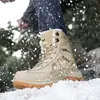 Boots Winter Men's Boots Warm Plush High-Top Snow Boots Waterproof Men Hiking Boots Outdoor Sneakers Men Work Fashion Ankle Boots 230825