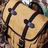 Briefcases Tailor Brando Engraved American Retro 70232 Oil Wax Canvas Vegetable Tanned Cowhide Size 372712 Shoulder Messenger Bag 230830