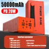 50000mAh Power Bank PD 20W Portable Camping Batterie externe d'urgence Haute capacité 30000mAh Powerbank 20000mAh Chargeur rapide Q230826