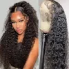 Perruque Lace Frontal Wig brésilienne naturelle, cheveux naturels, Deep Wave HD, 4x4, 13x4, bouclés, densité 200%, sans colle, transparente