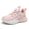 Athletic Outdoor Children Tennis For Girls and Boys White School Shoes Kids Fashion Sneakers Button Lightweight Flats PINK BLUE SIZE 26 37 230825