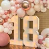 Autres fournitures de fête d'événement Boîte de remplissage de ballon géant Numéro Ballon d'anniversaire Cadre Décorations de fête d'anniversaire Enfants Anniversaire de mariage Décor Baby Shower 230825