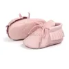 Premiers marcheurs Nouveau bébé mocassins chaussures enfants tout-petits frange à lacets premiers marcheurs à semelle souple en cuir Pu berceau anti-dérapant chaussures bébé chaussures L0826