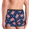 Underpants América Bandeiras Patrióticas Homens Boxer Briefs Shorts Homens Dos Desenhos Animados Anime Engraçado Calcinhas Soft Underwear para