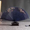 Figurines décoratives Éventail Pliant Bambou Main Femme Chinois Style Ancien Ventilador Abanicos Para Boda Portable Japanses Ventilatore Cadeau