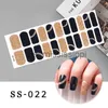 False Nails Luxury Nail Stickers Glitter Blue Nail Polish Stickers for Women Beauty Shiny Self Adhesive Stickes for Nail Art Manicure Set x0826