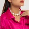 Choker Classic Luxury Bead Pearls Necklace Collarbone Chain Women's Elegant Rhinestone Bride Collar Jewelry