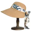 Chapeaux à large bord seau soleil chapeau de paille ruban plage dames été extérieur respirant pliable 230825
