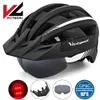 Cycling Helmets VICTGOAL MTB Helmet For Man Women Breathable Bicycle LED Light Sun Visor Goggles Road Mountain Bike 230825