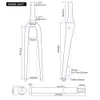 Fahrradgabeln TOSEEK Kiesgabel Kohlefaser Rennrad vorne 700 45C Schnellspanner 9 x 100 mm Steckachse 12 x 100 mm 230825