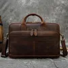 Laptop Bags MAHEU Retro Briefcase Bag Genuine Leather Handbags Casual 156 Pad Daily Working Tote Men Male bag for documents 230823