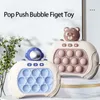 Decompression Toy Funny Puzzle Pop Bubble Sensory Fidget Squeeze Toy Children Whack-a-Mole Quick Push Handle Game Adult Decompression Toys 230825