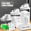 Garrafas frascos hermético dispensador de detergente para a roupa à prova de vazamento tanque vazio recarregável para amaciante de pó recipiente de armazenamento de alvejante com etiquetas 230825