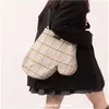 Worki wieczorowe Koreańska personalizacja kratowa wełniana rękawiczka estetyczna torba na torby modne kobiety ramię Y2K moda crossbody 230826