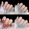 False Nails Nail Stickers Handmade Manicure Fake Nails Nail Crystal Fake Nails Cat Eye Glitter Nail Patches False Toenail Acrylic Nail Long x0826