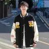 Vintage Letter Embroidered Varsity Jacket Men Y2K Street Hip-hop Retro Baseball Uniform Couple Casual Bomber Coat Streetwear Top Q230826