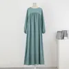 Abiti taglie forti Primavera Autunno Abito casual a maniche lunghe Donna Allentato Maxi Abiti lunghi oversize femminili Misura 120 kg