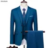 Abiti da uomo Blazer da sposa per uomo elegante Set 3 pezzi Luxury Business gilet formale pantaloni cappotti completi giacche 230825