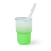 3oz mini gradient sublimation tumbler colored frosted shot glass with straw and lid FY5803 AU26