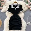 Casual Kleider Mode Gestreiften Frauen Kleid 2023 Koreanische Stil Kurzarm Mini Sommer Schlank All-Match Weibliche Vestidos