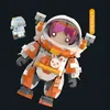 Baublock-Set Sapeship Minifigur Astronaut Expression Modellbausatz Ziegelbausteine Bearbricks Minifigs Spielzeug für Kinder Semi-Perspektive Mechanisch Zuhause Geschenk