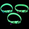 Colliers pour chiens, 3 pièces, sangle de cou fluorescente pour animaux de compagnie, sécurité nocturne, décor pour chaton