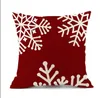 Fodera per cuscino natalizio 45 * 45 cm Divano decorativo scozzese rosso per le vacanze, Cuscino per soggiorno Drop Dh0Zi