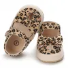 First Walkers 018M Baby Mädchen Niedliche Leopardenmuster Schleife Schuhe Kleinkind Kinder Wanderer Geborenes Kleinkind Weiche Sohle Anti-Rutsch-Schuhe 230825