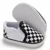 Babyschoenen geboren baby peuter jongen wieg schoenen canvas zachte zool sneakers geruite antislip 0 18 M 230826