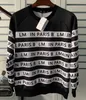 Women's Hoodies & Sweatshirts Designer Pullover sweater Letter Black and White Stripe Loose Pullover HEEJ