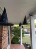 Hårtillbehör Halloween Witch Hats Black Folds Wizard Hat For Women Men Masquerade Party Cosplay Props Decoration Carnival Costume Accessory 230825