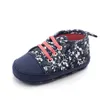 Första vandrare Baby Shoes Boy Girl Star Print Sneaker Cotton Soft Anti-Slip Sole Newborn Spädbarn First Walkers Toddler Casual Canvas Crib Shoes L0826