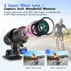 Caméras résistantes aux intempéries Caméra d'action F9 Full HD 1080P Casque de moto de vélo Sport de plein air DV Vidéo DVR Enregistreur audio Dash Cam pour vélo de voiture 230825