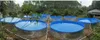 Pièces de sac Accessoires 500g multitaille natation ronde piscine étang bâche imperméable à la pluie bâche bleue couverture imperméable à l'eau conteneur toile personnalisable 230823