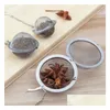 Colanders Filtros 100 Pcs Teaware Malha de Aço Inoxidável Bola de Chá Infusor Esfera Bloqueio Spice Tea-Filtro Filtração Herba Ot0Sd