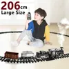 ElectricRC Track Programação Inteligente Adicionar Fumaça de Água Trem de Controle Remoto 80CM DIY Montagem ParentChild Interação Classical Steam RC Toys 230825