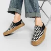 Dress Shoes Chessboard Canvas Shoes for Women Casual Sneakers Ladies Walking Shoes Slip on Loafers Sport Shoes Baskets Femme Compensees 230907
