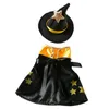 Hondenkleding Ademend Pet Cape Verstelbare Halloween-kostuumset voor honden Katten Tovenaarshoed Mantelaccessoires