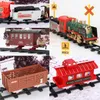 ElectricRC Track Fernbedienung Zug Auto Klassische Simulation Wasser Dampf Elektrische Eisenbahn Set Weihnachten Geschenk Pädagogisches Spielzeug Für Kinder 230825