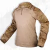 Men's T Shirts Military Tactical Zipper Outdoor Long Sleeve Turn-down Collar Camouflage Breathable Shirt Sports Climbing