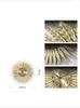 Wall Clocks Nordic Wrought Iron Wheat Ear Sunflower Home Room 3D Mural Ornaments Restaurant Sticker Decoration Crafts