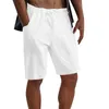 Мужские брюки Мужские летние повседневные сплошные короткие брюки для брюки для брюки для карманных тренировок модные шорты мужчины