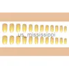 Unhas falsas 24pcsbox unhas falsas imprensa em unhas dicas francesas conjunto de unhas imprensa em dicas de unhas com 24pcs cola adesivo nail art x0826 x0828