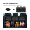 Car Organizer Universal Auto Seatback Trunk Rear Back Seat 2 In 1 Storage Bag Mesh Net Pocket Adjustable Straps