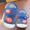 First Walkers Whistle Will Ring Toddler Shoes for Baby Spring and Autumn Baby Boy Soft Bottom Squeaky Shoes Baby Non-Slip 0-2 Years Old 1 L0826