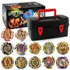 Spinning Top 12sts Beyblades Burst Set med Tool Box Metal Fusion Gyroscope med envägs linjal Launcher Spinning Top Toys for Kids 230825