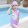 stroje kąpielowe Girs Swimsuit 2021 Nowe jednocześnie stroje kąpielowe 312 Yeras One Piece Bathing Suits Unicorn Girl