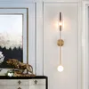 Wall Lamps Modern Bathroom Led Lamp Creative Bedroom Light Nordic Minimalist Home Glass Lights Study Living Room Background
